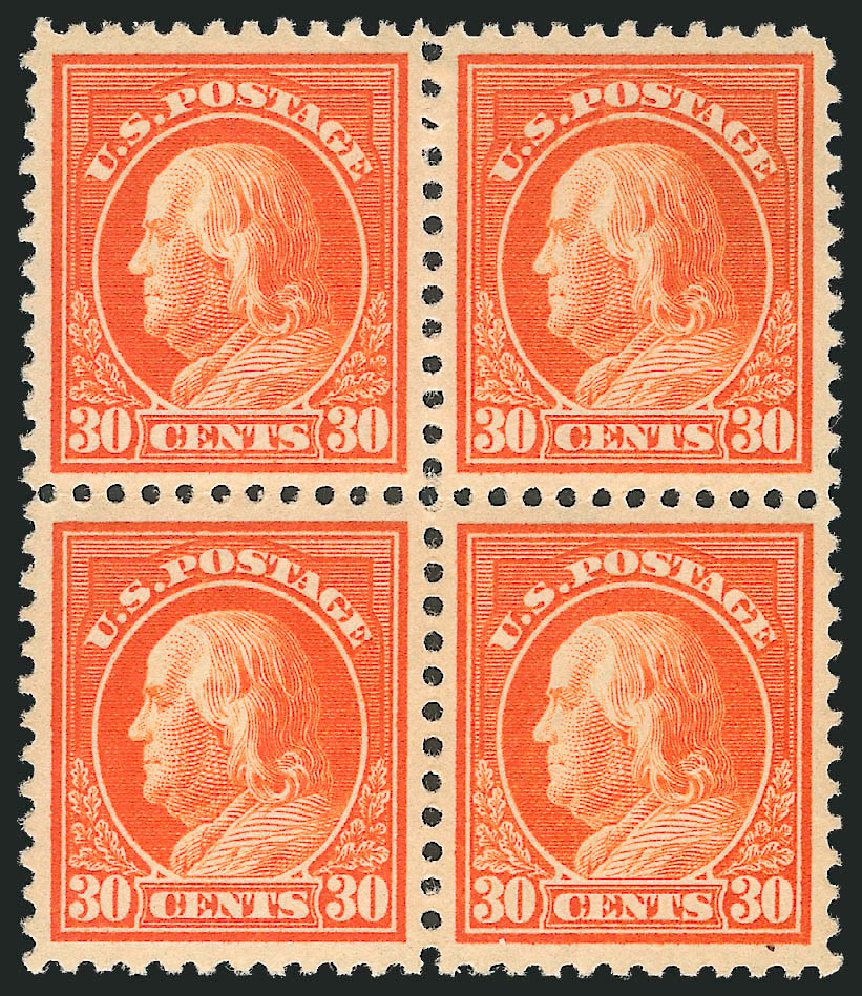 Values of US Stamps Scott #516 - 1917 30c Franklin Perf 11. Robert Siegel Auction Galleries, Dec 2012, Sale 1037, Lot 2090