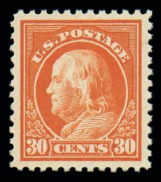 US Stamps Prices Scott Catalogue # 516: 30c 1917 Franklin Perf 11. Matthew Bennett International, Dec 2007, Sale 325, Lot 2171