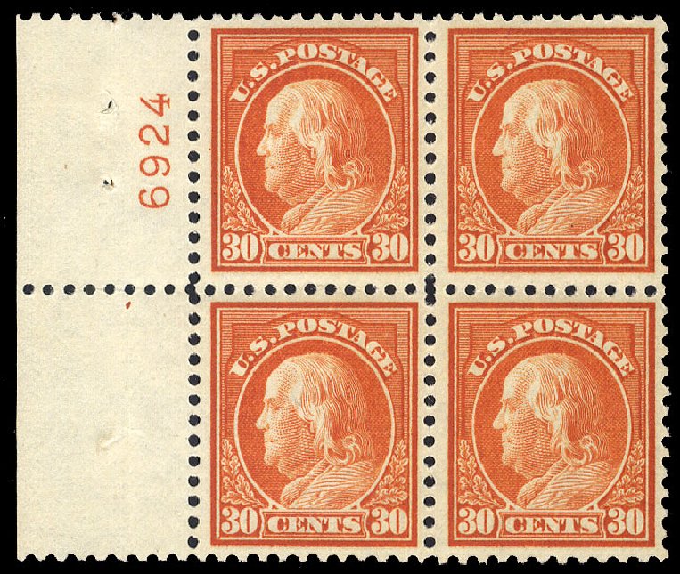 Prices of US Stamp Scott #516 - 30c 1917 Franklin Perf 11. Cherrystone Auctions, Apr 2010, Sale 201004, Lot 271