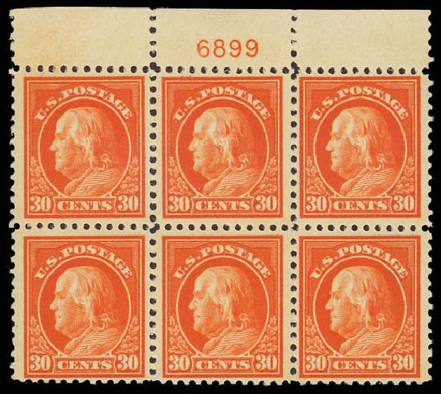 US Stamps Price Scott Cat. #516: 1917 30c Franklin Perf 11. Daniel Kelleher Auctions, Jan 2012, Sale 628, Lot 534