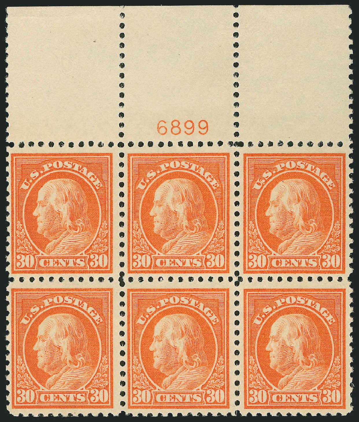 Value of US Stamp Scott #516 - 30c 1917 Franklin Perf 11. Robert Siegel Auction Galleries, Oct 2010, Sale 997, Lot 6052
