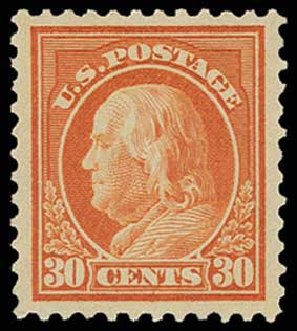 US Stamps Prices Scott Cat. 516 - 1917 30c Franklin Perf 11. H.R. Harmer, Jun 2013, Sale 3003, Lot 1363