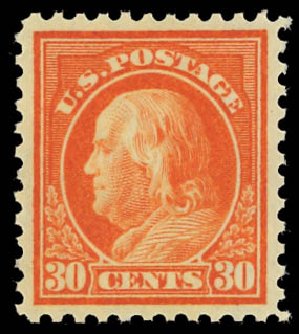 Price of US Stamps Scott #516 - 1917 30c Franklin Perf 11. Daniel Kelleher Auctions, Jan 2012, Sale 628, Lot 533