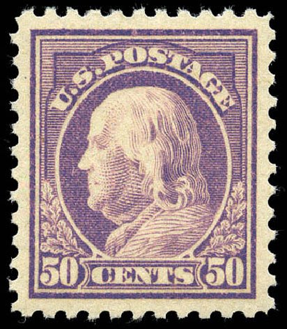 Price of US Stamps Scott Catalog #517 - 1917 50c Franklin Perf 11. Matthew Bennett International, Mar 2011, Sale 336, Lot 1317