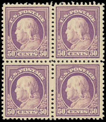 Cost of US Stamps Scott Catalogue 517: 50c 1917 Franklin Perf 11. Daniel Kelleher Auctions, Jul 2011, Sale 625, Lot 1017
