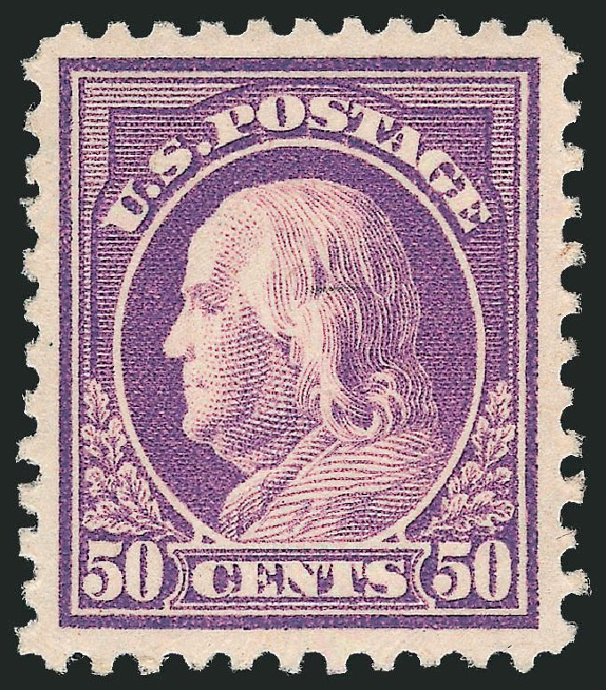 US Stamp Prices Scott Cat. 517 - 50c 1917 Franklin Perf 11. Robert Siegel Auction Galleries, Sep 2009, Sale 968B, Lot 687