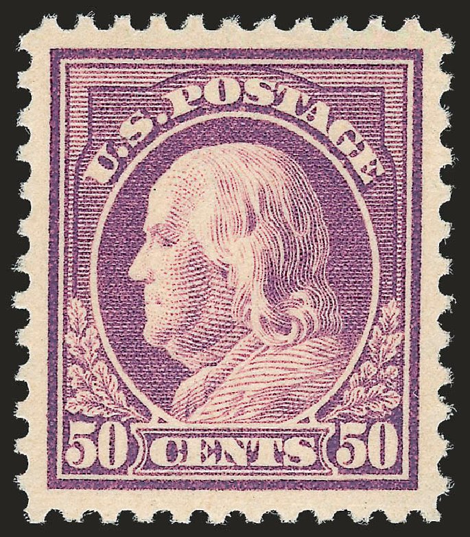 US Stamp Prices Scott Catalog 517: 1917 50c Franklin Perf 11. Robert Siegel Auction Galleries, Dec 2008, Sale 967, Lot 4888