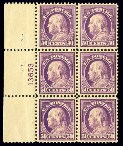 Price of US Stamps Scott Catalog #517: 1917 50c Franklin Perf 11. Matthew Bennett International, Dec 2008, Sale 330, Lot 1829