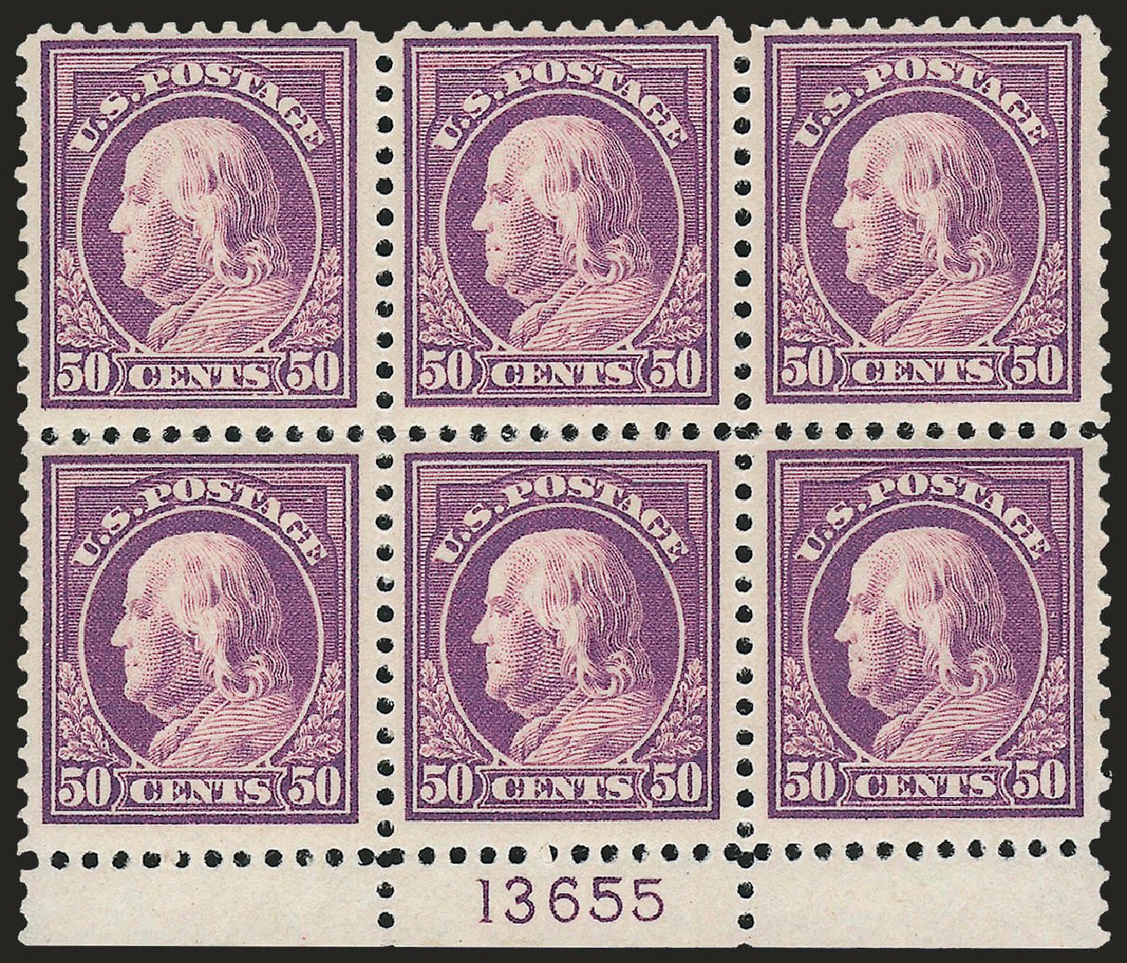 Value of US Stamp Scott Cat. #517 - 1917 50c Franklin Perf 11. Robert Siegel Auction Galleries, Dec 2008, Sale 967, Lot 4889