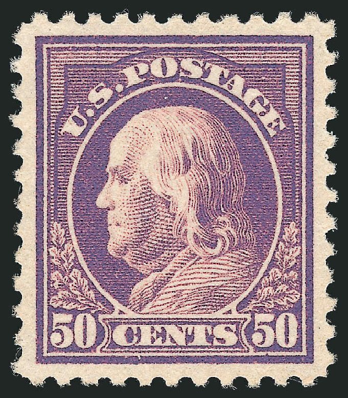 US Stamp Prices Scott Catalog # 517: 50c 1917 Franklin Perf 11. Robert Siegel Auction Galleries, Oct 2010, Sale 997, Lot 6054