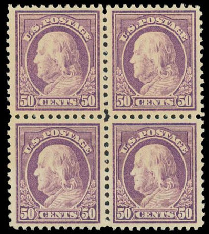 US Stamps Price Scott # 517 - 50c 1917 Franklin Perf 11. Daniel Kelleher Auctions, Oct 2011, Sale 626, Lot 412