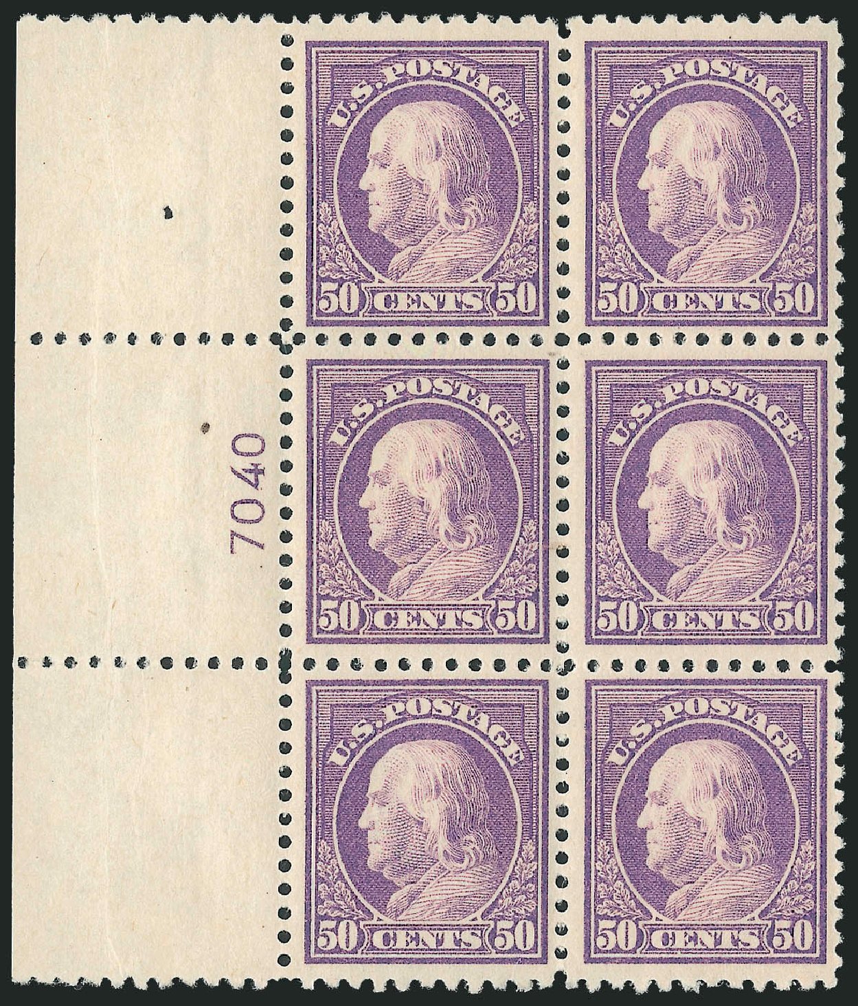 Values of US Stamp Scott Catalog 517: 50c 1917 Franklin Perf 11. Robert Siegel Auction Galleries, Mar 2011, Sale 1007, Lot 2796