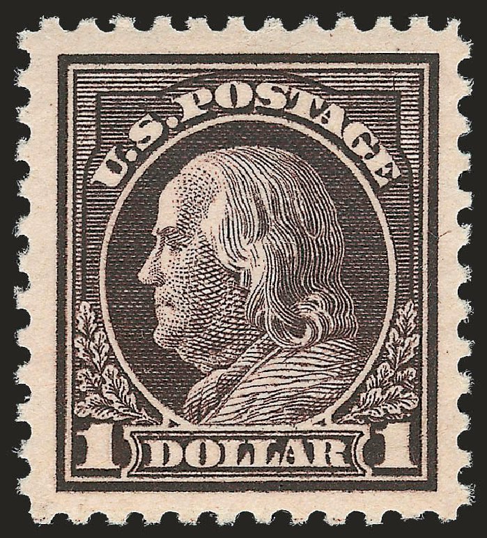 Price of US Stamp Scott Cat. # 518: US$1.00 1917 Franklin Perf 11. Robert Siegel Auction Galleries, Jun 2009, Sale 975, Lot 1937
