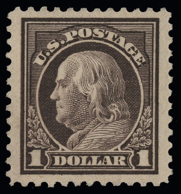 Costs of US Stamps Scott Catalog # 518: 1917 US$1.00 Franklin Perf 11. Spink Shreves Galleries, Aug 2013, Sale 144, Lot 277