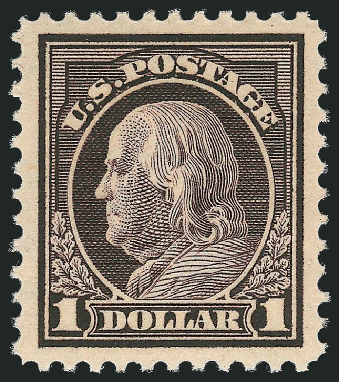 Prices of US Stamp Scott Cat. # 518 - US$1.00 1917 Franklin Perf 11. Robert Siegel Auction Galleries, Oct 2011, Sale 1013, Lot 460