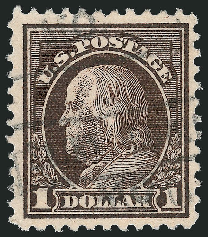 Prices of US Stamps Scott # 518: US$1.00 1917 Franklin Perf 11. Robert Siegel Auction Galleries, Sep 2012, Sale 1028, Lot 440