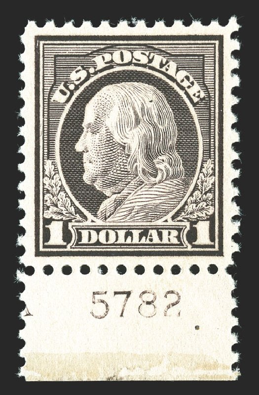 Price of US Stamp Scott #518 - 1917 US$1.00 Franklin Perf 11. Spink Shreves Galleries, Nov 2012, Sale 141, Lot 180