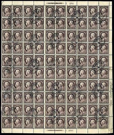 Prices of US Stamp Scott Cat. # 518: 1917 US$1.00 Franklin Perf 11. Harmer-Schau Auction Galleries, Jun 2008, Sale 78, Lot 1605