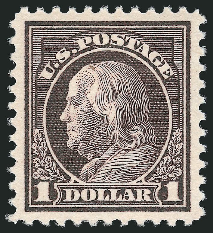 Prices of US Stamp Scott Cat. #518 - US$1.00 1917 Franklin Perf 11. Robert Siegel Auction Galleries, Oct 2010, Sale 997, Lot 6055