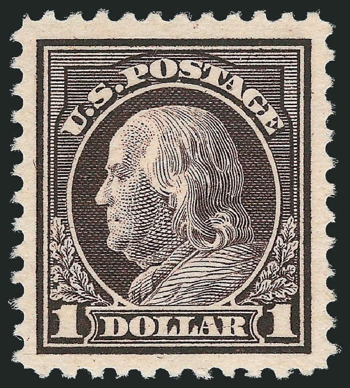 Price of US Stamp Scott Cat. 518: US$1.00 1917 Franklin Perf 11. Robert Siegel Auction Galleries, Dec 2011, Sale 1017, Lot 842