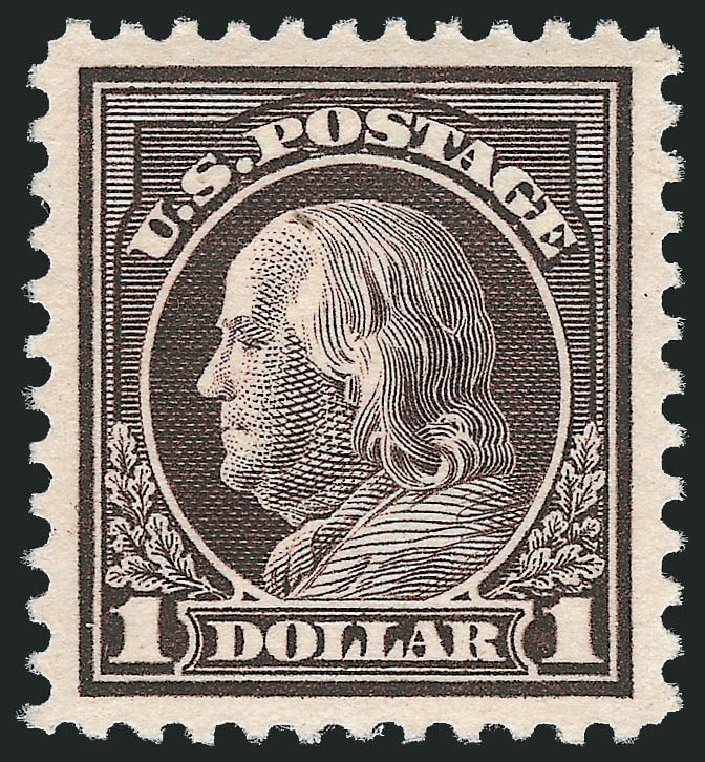 Prices of US Stamp Scott Catalog # 518: 1917 US$1.00 Franklin Perf 11. Robert Siegel Auction Galleries, Mar 2012, Sale 1019, Lot 872