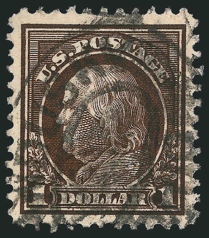 US Stamp Prices Scott # 518 - US$1.00 1917 Franklin Perf 11. Robert Siegel Auction Galleries, Mar 2013, Sale 1040, Lot 1912