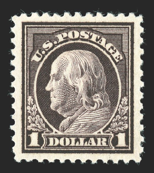 Prices of US Stamp Scott Catalogue #518: US$1.00 1917 Franklin Perf 11. Spink Shreves Galleries, Nov 2012, Sale 141, Lot 182