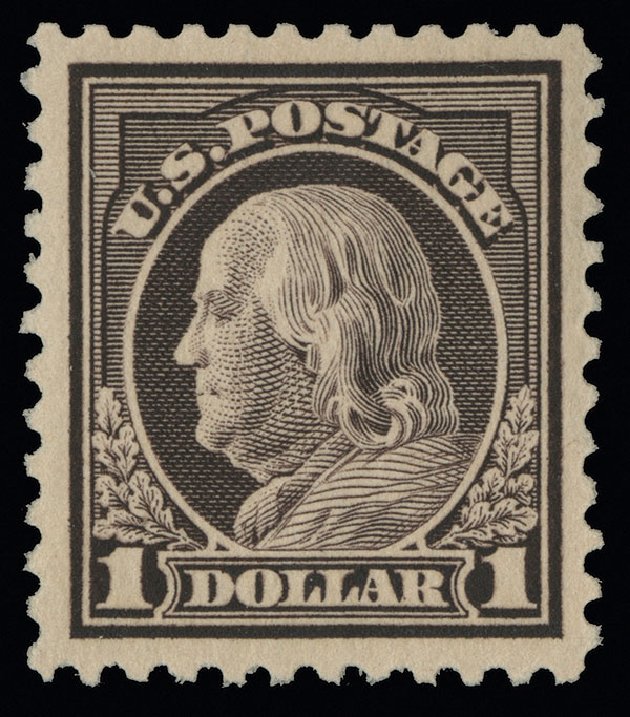 Value of US Stamps Scott # 518 - 1917 US$1.00 Franklin Perf 11. Spink Shreves Galleries, Aug 2013, Sale 144, Lot 276