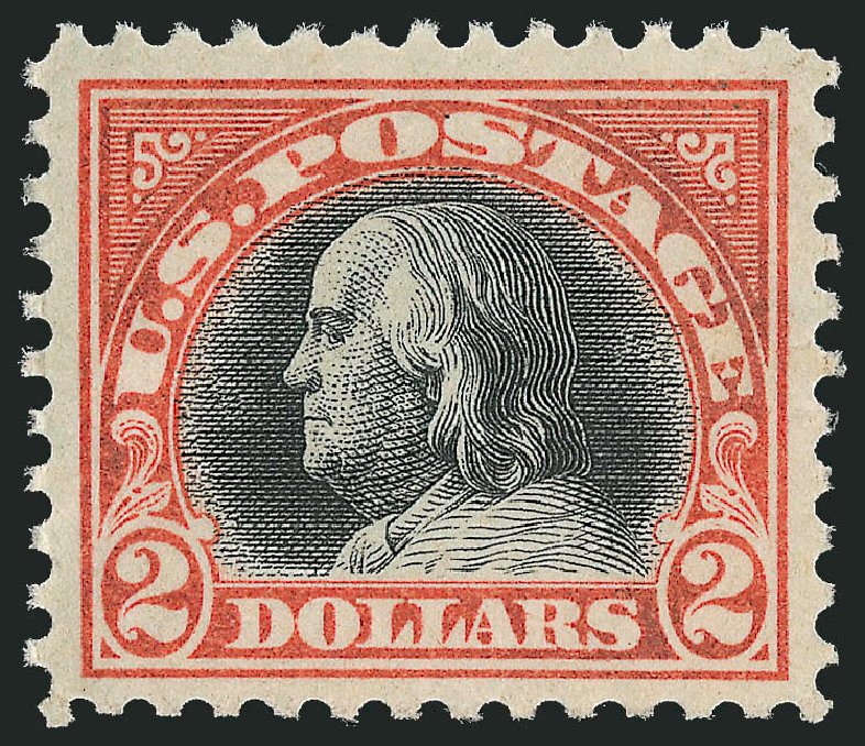 Value of US Stamp Scott Catalogue # 523: US$2.00 1918 Franklin Perf 11. Robert Siegel Auction Galleries, Jun 2012, Sale 1026, Lot 1447