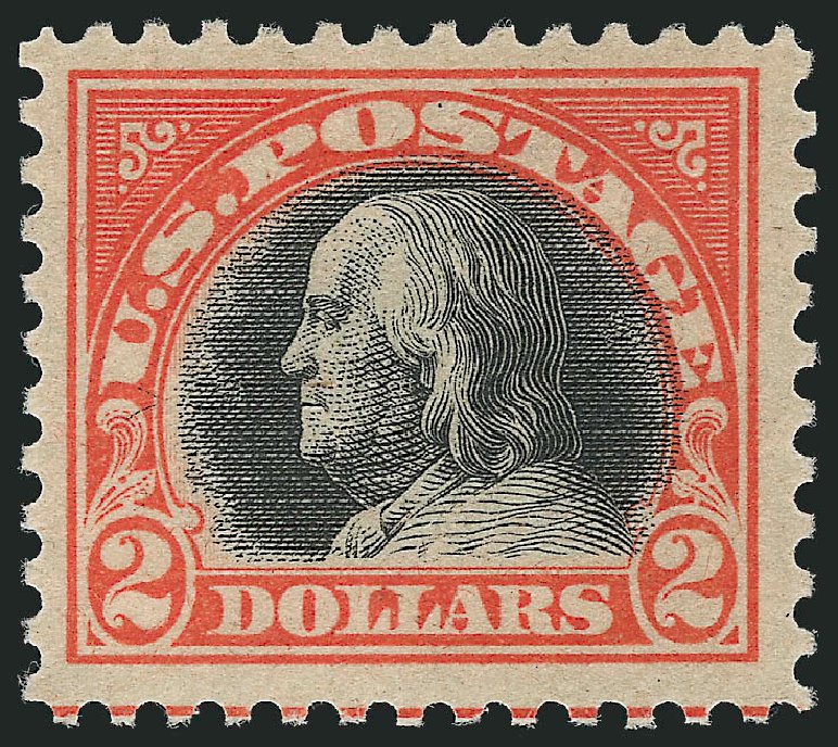 US Stamps Prices Scott Cat. #523: 1918 US$2.00 Franklin Perf 11. Robert Siegel Auction Galleries, Mar 2014, Sale 1067, Lot 1597