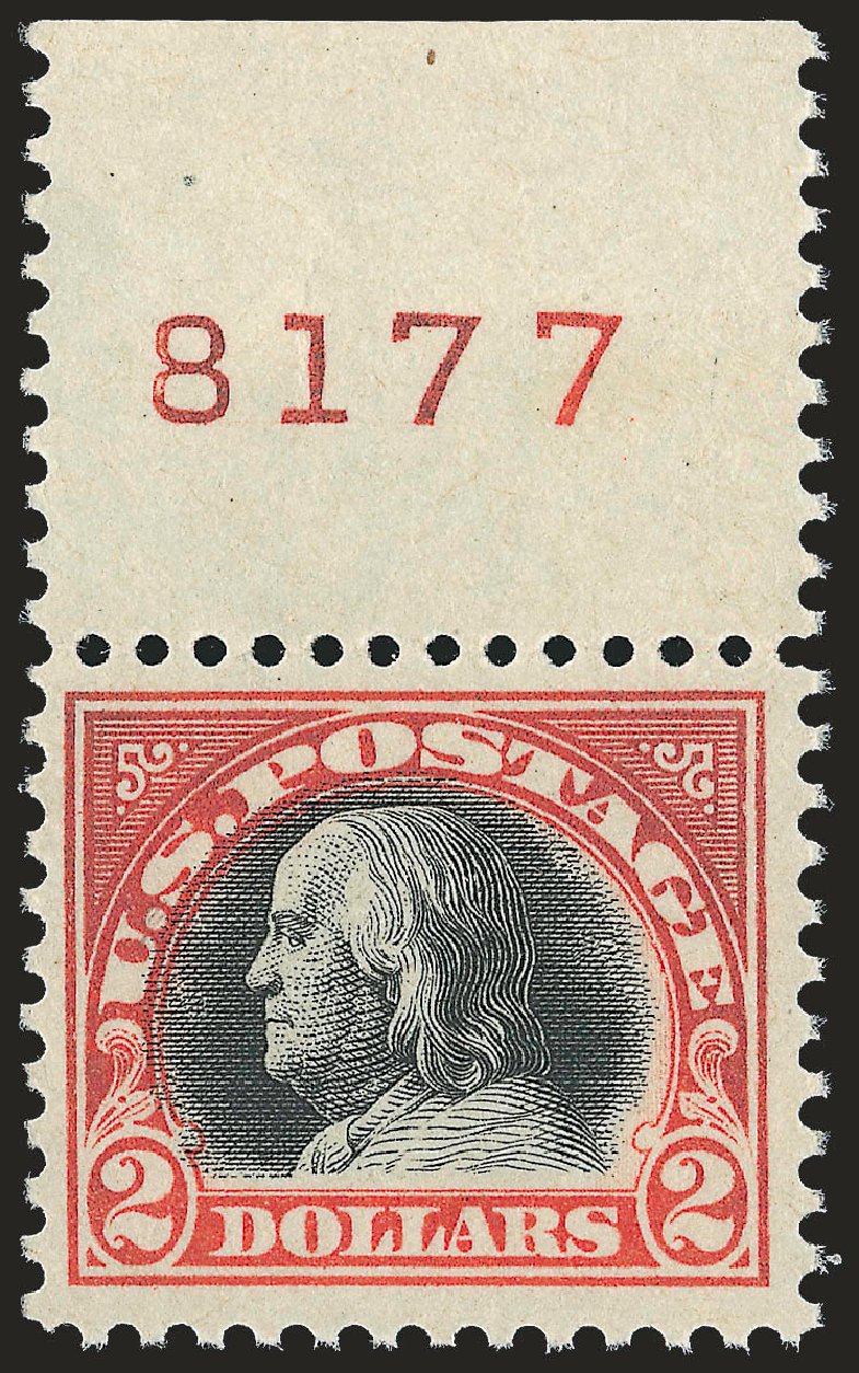 US Stamps Prices Scott 523 - US$2.00 1918 Franklin Perf 11. Robert Siegel Auction Galleries, Apr 2010, Sale 984, Lot 937