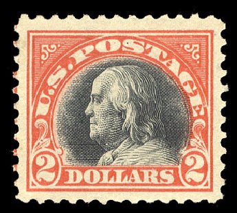 US Stamp Price Scott Catalog 523: US$2.00 1918 Franklin Perf 11. Cherrystone Auctions, Mar 2015, Sale 201503, Lot 58