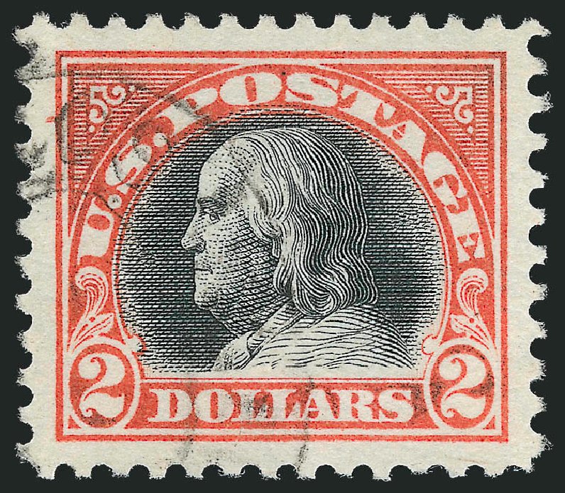 Value of US Stamps Scott Catalogue 523 - US$2.00 1918 Franklin Perf 11. Robert Siegel Auction Galleries, Oct 2012, Sale 1032, Lot 3608