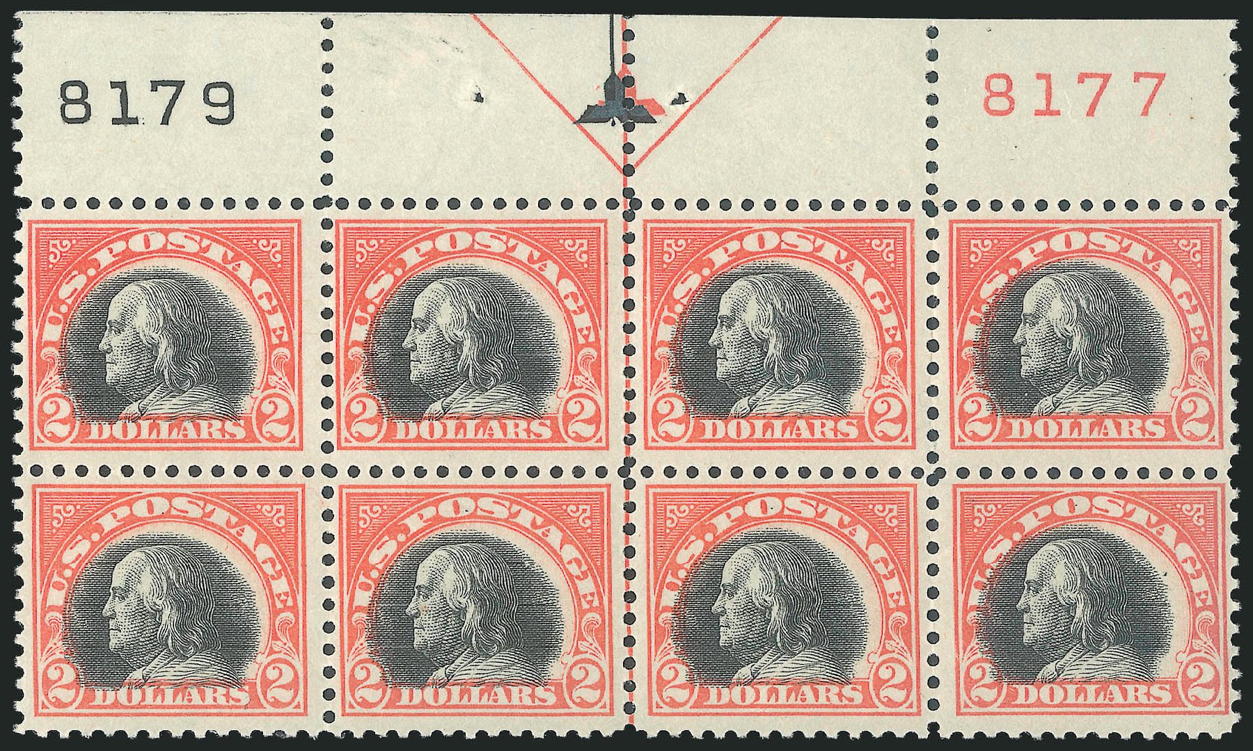 Costs of US Stamps Scott Catalog 523: 1918 US$2.00 Franklin Perf 11. Robert Siegel Auction Galleries, Mar 2013, Sale 1040, Lot 1918