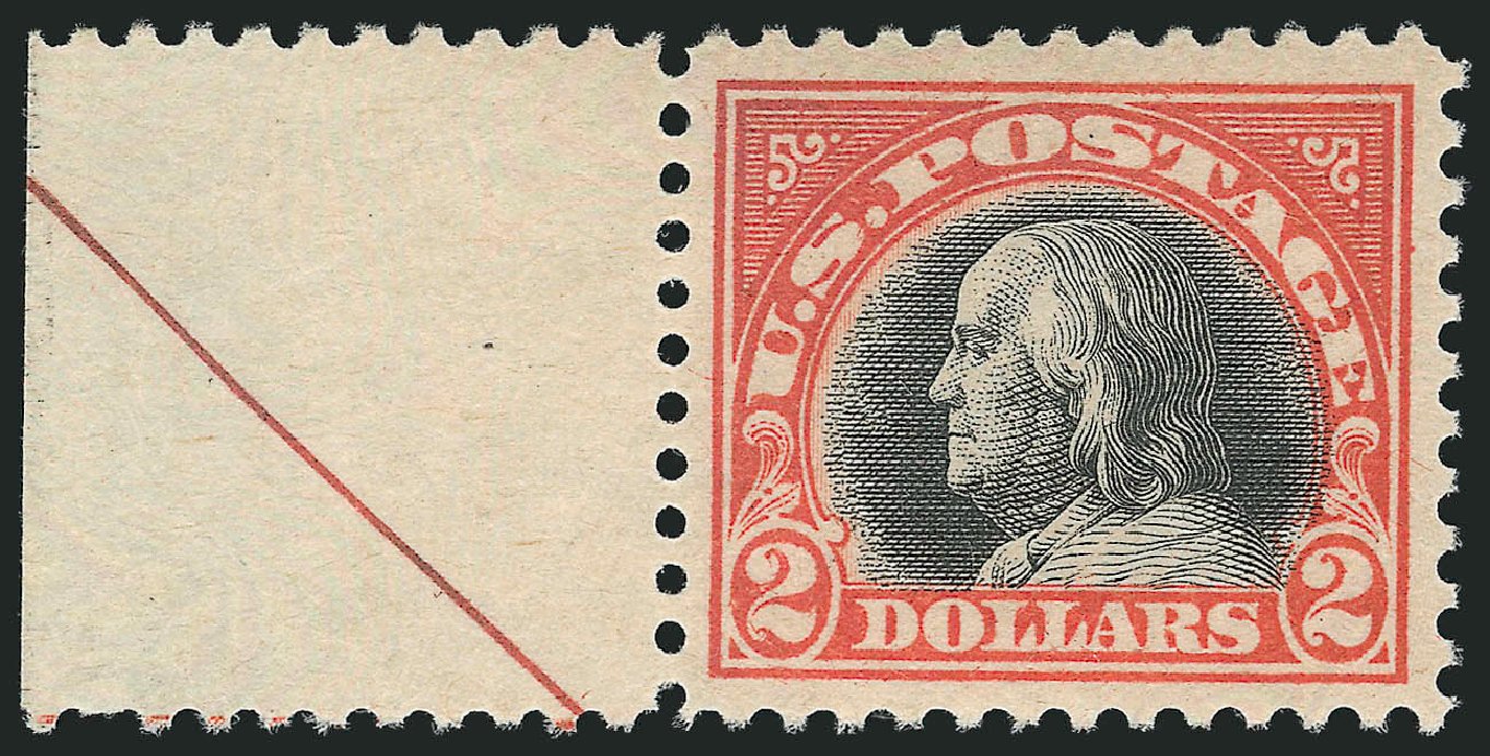 US Stamp Prices Scott #523: US$2.00 1918 Franklin Perf 11. Robert Siegel Auction Galleries, Feb 2015, Sale 1092, Lot 1358