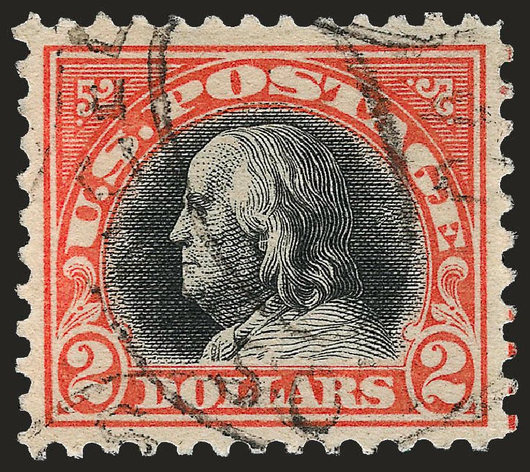 US Stamp Prices Scott #523 - US$2.00 1918 Franklin Perf 11. Robert Siegel Auction Galleries, Sep 2008, Sale 962, Lot 2798