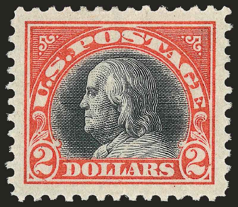 Prices of US Stamp Scott Catalog # 523 - 1918 US$2.00 Franklin Perf 11. Robert Siegel Auction Galleries, Oct 2008, Sale 963, Lot 1038