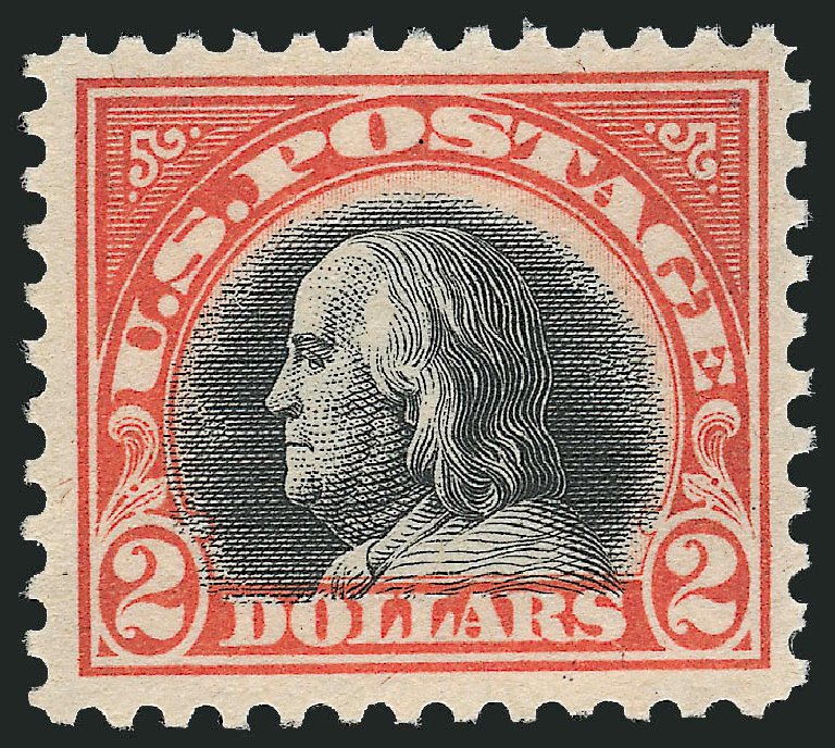 Values of US Stamp Scott Catalog #523: US$2.00 1918 Franklin Perf 11. Robert Siegel Auction Galleries, Jun 2011, Sale 1011, Lot 779