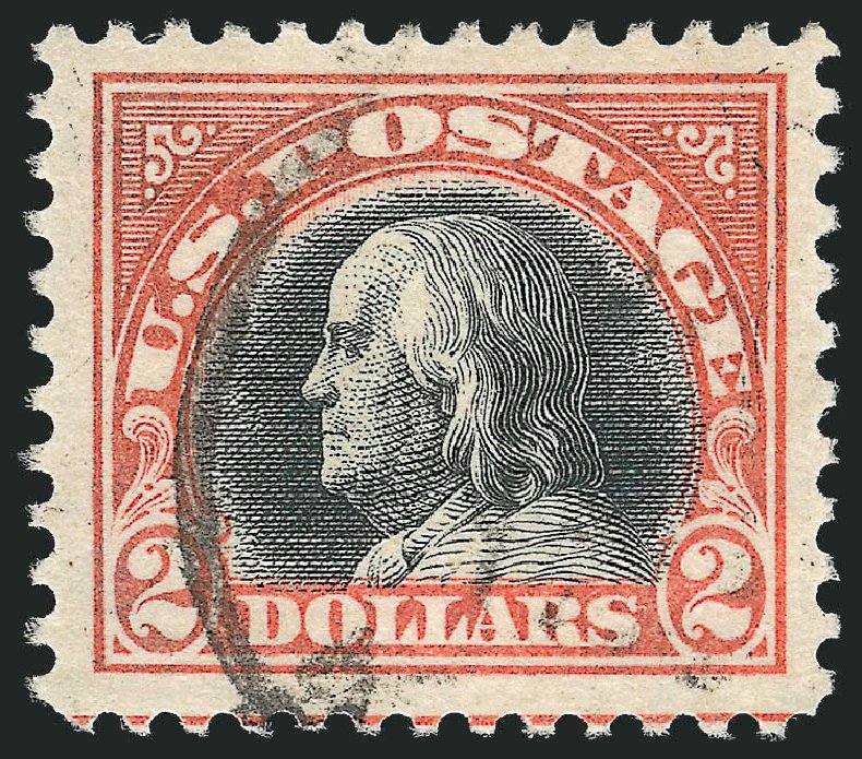 Costs of US Stamps Scott Cat. # 523: 1918 US$2.00 Franklin Perf 11. Robert Siegel Auction Galleries, Mar 2013, Sale 1040, Lot 1919