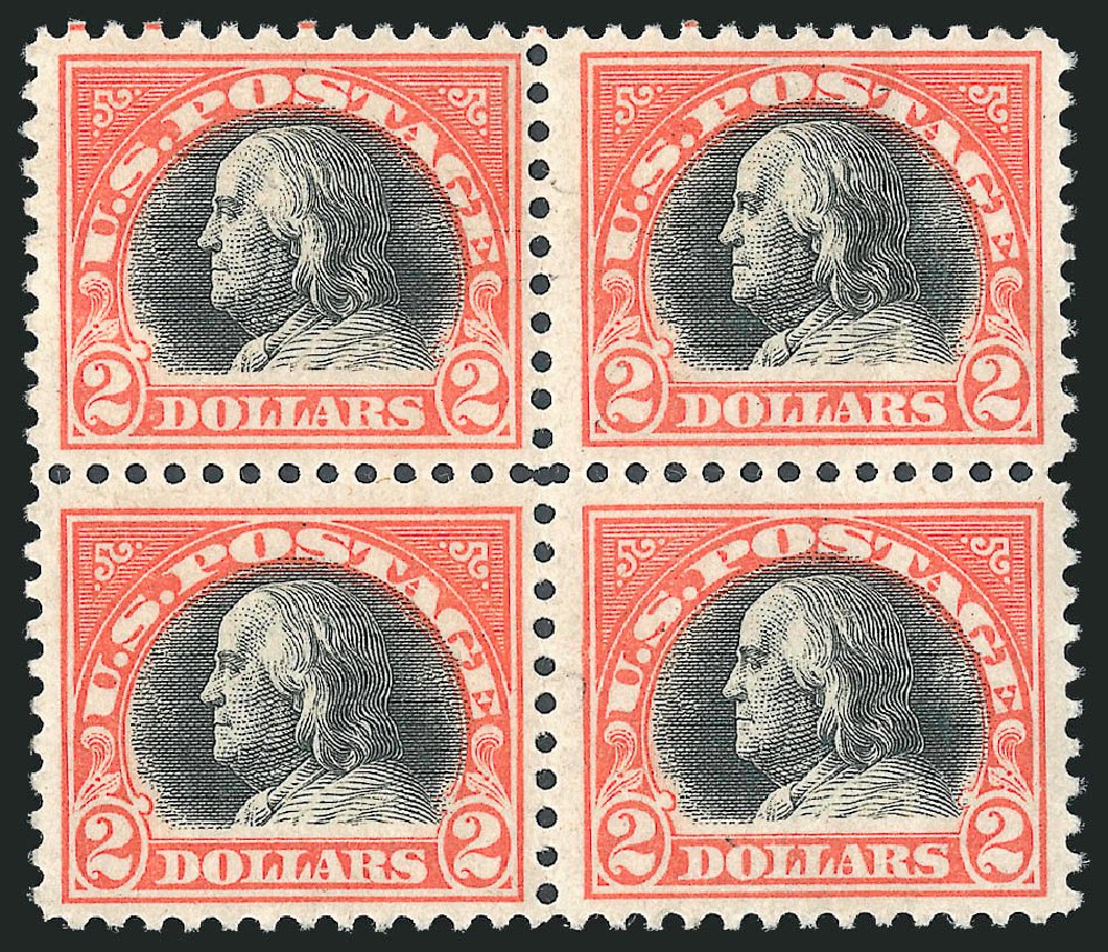 US Stamp Prices Scott Catalog 523: US$2.00 1918 Franklin Perf 11. Robert Siegel Auction Galleries, Mar 2011, Sale 1007, Lot 2810