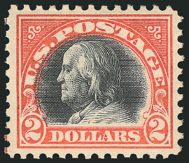 Costs of US Stamp Scott 523 - US$2.00 1918 Franklin Perf 11. Robert Siegel Auction Galleries, Oct 2011, Sale 1014, Lot 2020