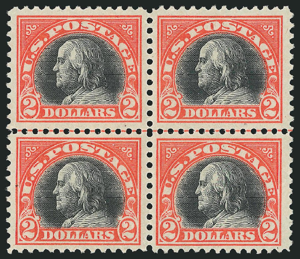 US Stamps Prices Scott Catalog #523 - 1918 US$2.00 Franklin Perf 11. Robert Siegel Auction Galleries, Dec 2012, Sale 1037, Lot 2100