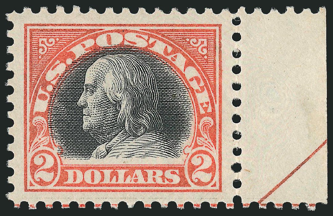 Cost of US Stamps Scott 523: 1918 US$2.00 Franklin Perf 11. Robert Siegel Auction Galleries, Sep 2009, Sale 968B, Lot 690