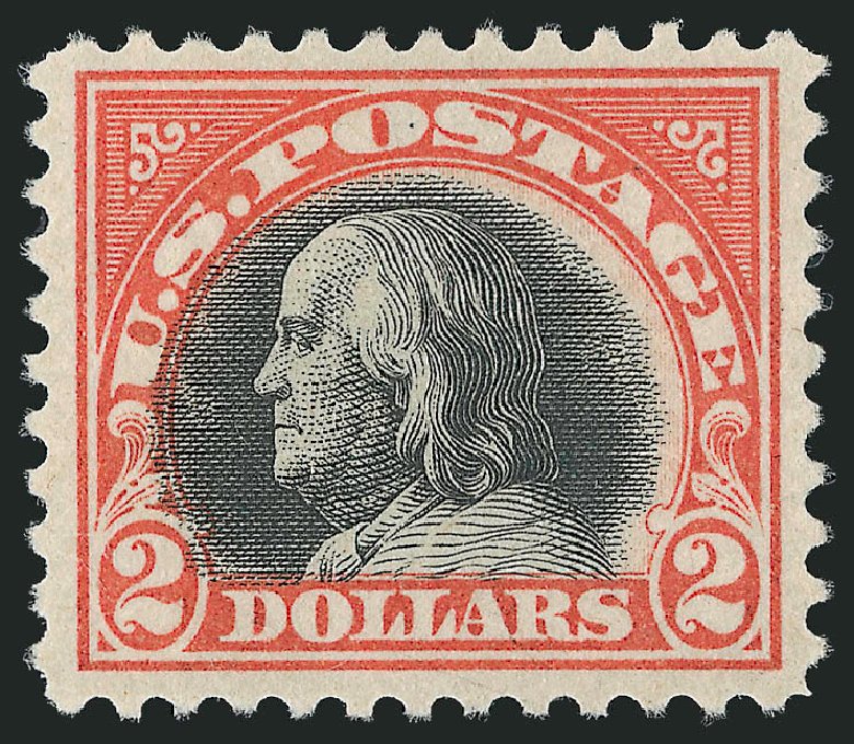 Price of US Stamp Scott Catalogue #523 - US$2.00 1918 Franklin Perf 11. Robert Siegel Auction Galleries, Jun 2009, Sale 975, Lot 1940