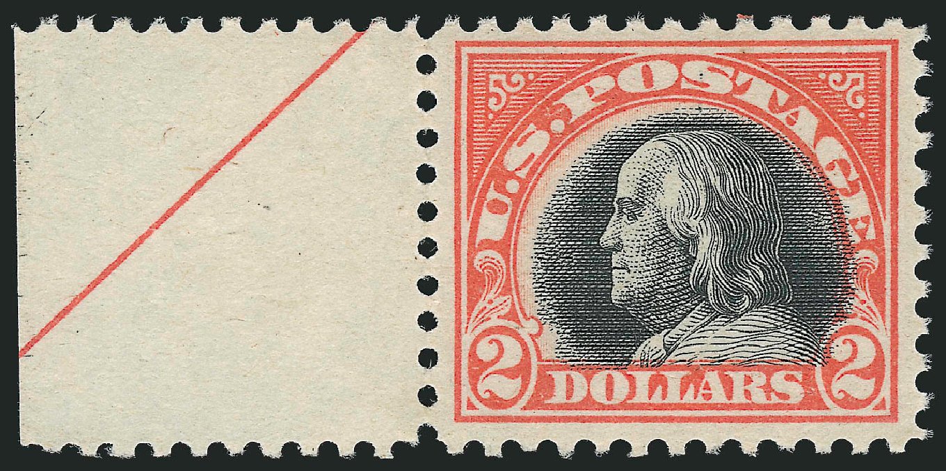 US Stamp Price Scott Catalogue #523: 1918 US$2.00 Franklin Perf 11. Robert Siegel Auction Galleries, Sep 2009, Sale 976, Lot 2110