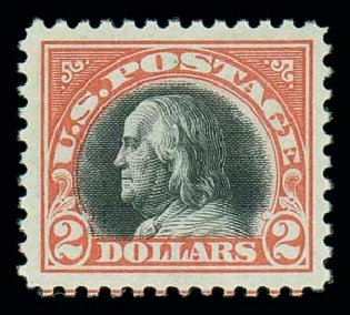 US Stamps Price Scott Catalog #523: US$2.00 1918 Franklin Perf 11. Matthew Bennett International, Dec 2007, Sale 325, Lot 2181