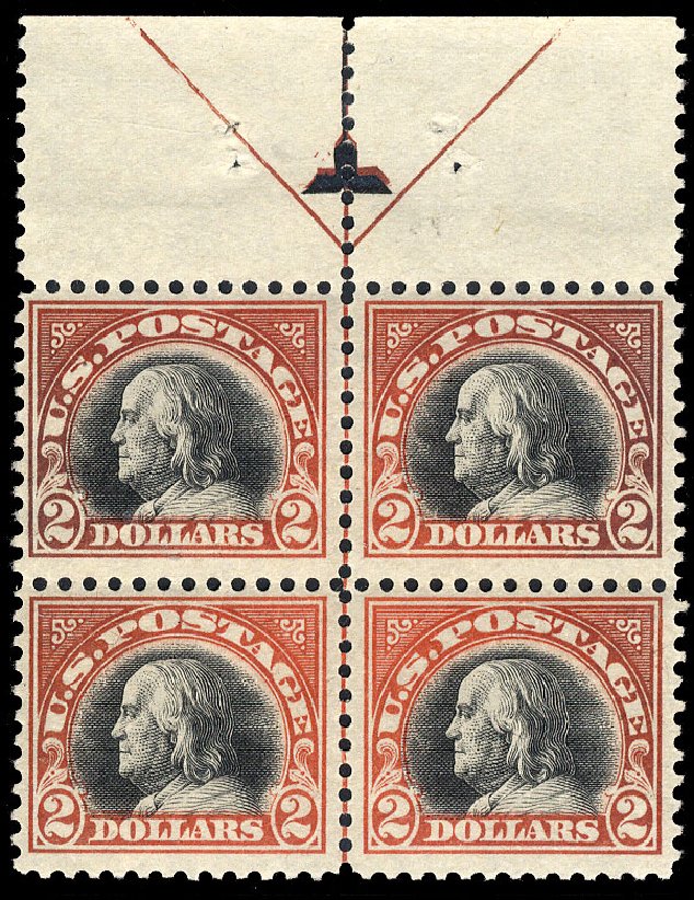 Price of US Stamp Scott 523: 1918 US$2.00 Franklin Perf 11. Cherrystone Auctions, Apr 2011, Sale 201104, Lot 1031