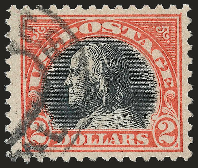 US Stamp Value Scott #523: US$2.00 1918 Franklin Perf 11. Robert Siegel Auction Galleries, Jun 2009, Sale 975, Lot 1941
