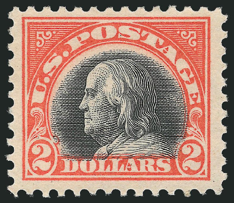 Price of US Stamps Scott Cat. # 523: 1918 US$2.00 Franklin Perf 11. Robert Siegel Auction Galleries, Oct 2011, Sale 1014, Lot 2024
