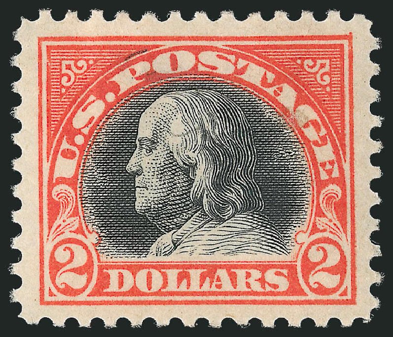 Costs of US Stamps Scott Cat. # 523 - 1918 US$2.00 Franklin Perf 11. Robert Siegel Auction Galleries, Nov 2013, Sale 1061, Lot 3984